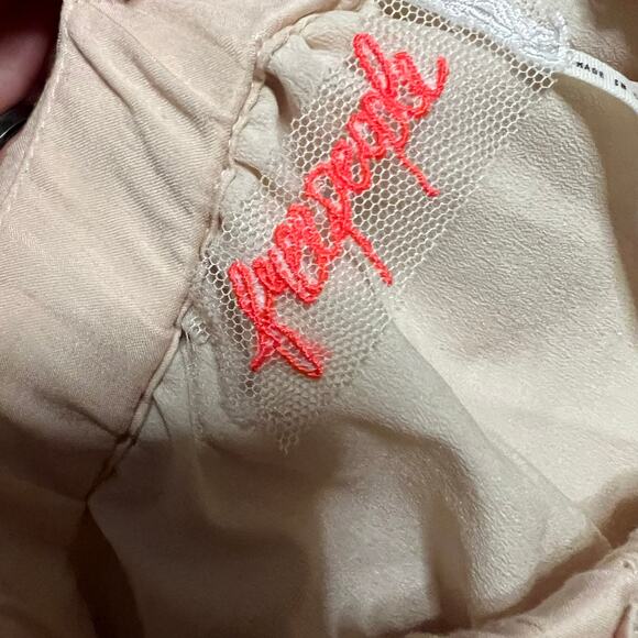 Free People Dress Womens 6 Honeysuckle Cutout Boho Dress Beige Tan Mini - Picture 5 of 9